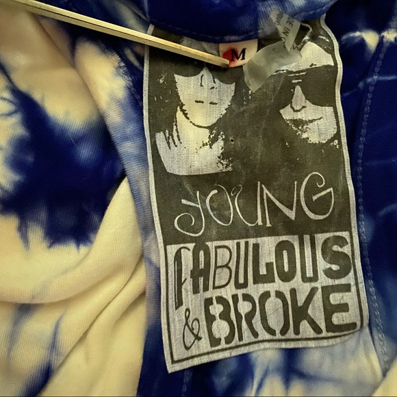 Young Fabulous & Broke white tie dye dress size M - Picture 4 of 4